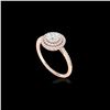 Image 2 : 1 ctw Micro Pave VS/SI Diamond Solitaire Ring Halo 14K Rose Gold