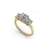 Image 2 : 2 ctw VS/SI Diamond Past Present Future Designer Ring 14K Yellow Gold