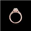 Image 2 : 1.36 ctw Certified Diamond Solitaire Halo Ring 10K Rose Gold
