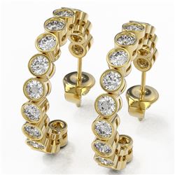 2.1 ctw Diamond Designer Earrings 18K Yellow Gold