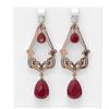 Image 1 : 30.32 ctw Ruby & Diamond Earrings 18K Rose Gold
