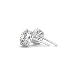 2.85 ctw Diamond Solitaire Earrings VS/SI Certified 14K White Gold