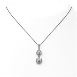 1.25 ctw Diamond Designer Necklace 18K White Gold
