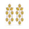 Image 1 : 24.54 ctw Canary Citrine & VS Diamond Earrings 18K Rose Gold