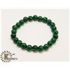 Image 1 : #4-MALACHITE BEAD BRACELET 7.5"/8MM
