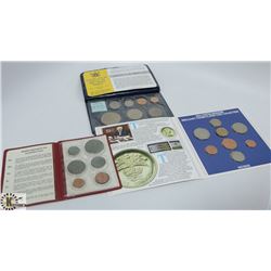 LOT OF 3 BRITISH COMMONWEALTH  COIN SETS