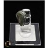 Image 1 : #196- GREEN OCEAN JASPER RING SIZE 5.5
