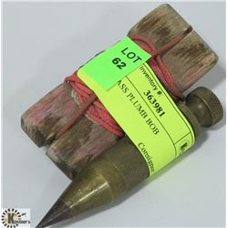 1934 BRASS PLUMB BOB