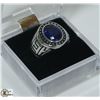 Image 1 : BLUE STONE MENS RING SIZE 8
