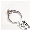 Image 3 : 34) 14K WHITE GOLD DIAMOND RING,