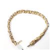 Image 3 : 15) 10K YELLOW & WHITE GOLD DIAMOND BRACELET