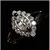 Image 7 : 70) 14K WHITE GOLD FANCY CUT DIAMOND HALO RING,