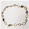 Image 1 : 57) 14K YELLOW GOLD SAPPHIRE BRACELET,