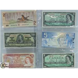 LOT OF 6 VARIOUS CANADA BANK NOTES