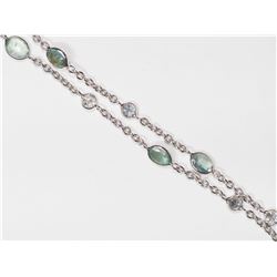 4) 14K WHITE GOLD ALEXANDRITE CHRYSOBERYL AND