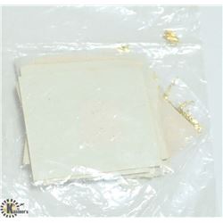 BAG OF VARIOUS SIZED PIECES OF GOLD LEAF, UNTESTED