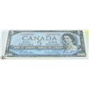 Image 1 : 1954 $5 CANADIAN BILL SERIAL #IS6893759