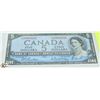 Image 1 : 1954 $5 CANADIAN BILL SERIAL #IS7060850