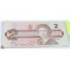 Image 1 : 1986 $2 CANADIAN BILL SERIAL #EGF3639709