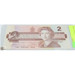1986 $2 CANADIAN BILLSERIAL #EGF3639750