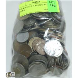 BULK BAG OF VARIOUS WORLD COINS