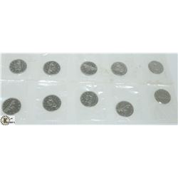 LOT OF 10 MINT SEALED CANADA  1968 $1 DOLLAR