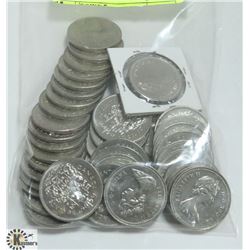 $22 FACE VALUE CANADA 50 CENTS COINS