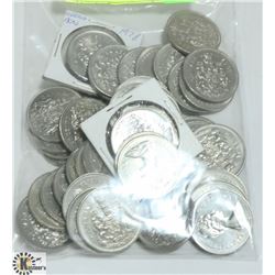 $22 FACE VALUE CANADA 50 CENTS COINS