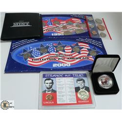 LOT OF VARIOUS USA COINS SETS ETC.