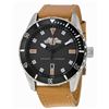 Image 1 : NEW ARMANI EXCHANGE BLACK DIAL TAN LEATHER STRAP