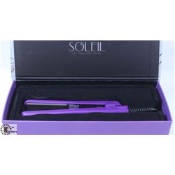 SOLEIL MINI PURPLE FLAT IRON W/ CERAMIC PLATES