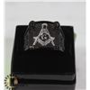 Image 1 : BLACK MASONIC RING SIZE 15