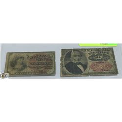 1853, 1874 CIVIL WAR UNITED STATES LOT OF TWO 10