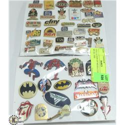 COLLECTION OF MEDIA COMIC AND MUSIC PINS