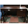Image 1 : SMALL WOOD DESK WITH  FILE DRAWER, 44 X 20 X 30