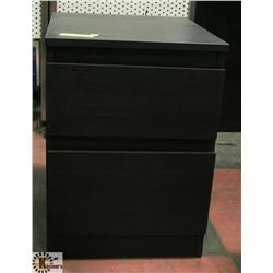 2-DRAWER ESPRESSO SIDE TABLE SOLD W/