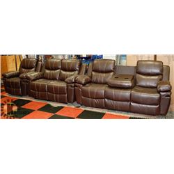 NEW NORWICH LEATHERETTE SOFA 78", LOVESEAT 58"