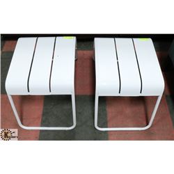 2 HEAVY DUTY METAL END TABLES