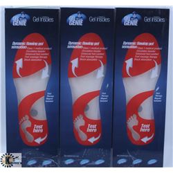 3 PAIRS OF NEW SZ L  MENS (7-13 ) GEL GENIE INSOLE