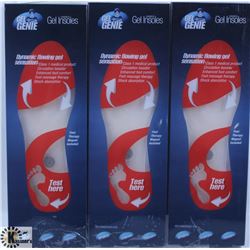 3 PAIRS OF NEW SZ L  MENS (7-13 ) GEL GENIE INSOLE