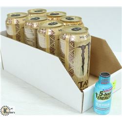 7 CANS MONSTER JAVE MEAN BEAN & 5-HOUR ENERGY