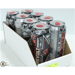 8 CANS OF ROCKSTAR REVOLT ENERGY DRINKS