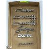 Image 1 : FLAT OF VINTAGE DODGE AND PLYMOUTH FENDER EMBLEMS