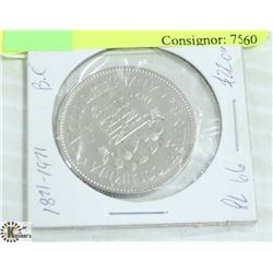 1871 - 1971 BRITISH COLUMBIA PL66