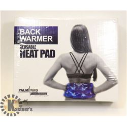 PALM NRG REUSABLE HEAT PAD USE 4 BACK PAIN RELIEF