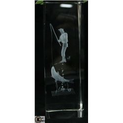 CRYSTAL HOLOGRAM FISHERMAN FIGURINE