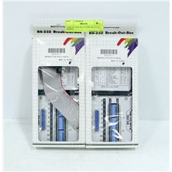 PAIR OF NEW RS-232 BREAK OUT BOXES