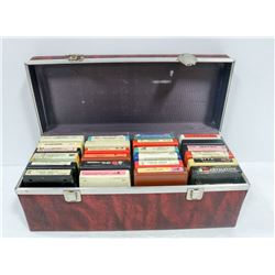 VINTAGE 8-TRACK COLLECTION WITH CASE LOTS OF