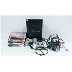 PLAYSTATION 2 GAMING SYSTEM WITH 2 CONTROLLERS,