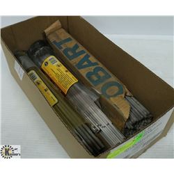BOX WITH ASSORTED WELDING RODS - 3 OPEN